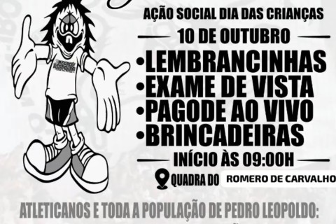 Torcida Galoucura promove ação social com atividades gratuitas em Pedro Leopoldo