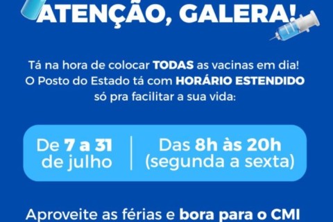 Pedro Leopoldo amplia horário de vacinação durante o mês de julho