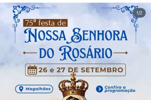 75ª Festa de Nossa Senhora do Rosário acontece neste fim de semana no Magalhães, em Pedro Leopoldo