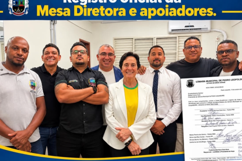 Primeira chapa para eleição da Mesa Diretora da Câmara de Pedro Leopoldo é registrada
