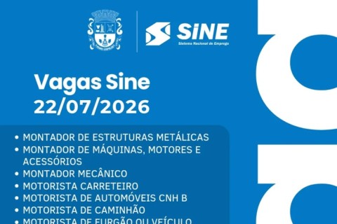Sine Pedro Leopoldo divulga novas vagas de emprego nesta quarta-feira (22)