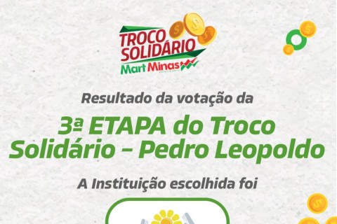 APAE de Pedro Leopoldo é contemplada pelo programa Troco Solidário do Mart Minas