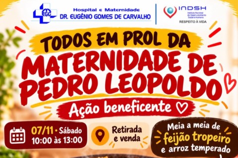 Ação beneficente arrecada recursos para a maternidade de Pedro Leopoldo