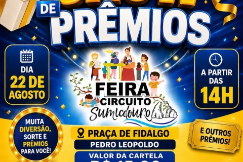 Feira Circuito Sumidouro promove Show de Prêmios no dia 22 de agosto em Pedro Leopoldo