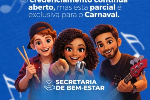 Último dia para credenciamento de cantores locais no Carnaval de Pedro Leopoldo