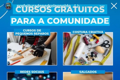 Pedro Leopoldo oferece cursos gratuitos de pequenos reparos, costura, salgados e redes sociais