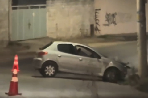 Duas pessoas ficam feridas em acidente no bairro Andyara, em Pedro Leopoldo