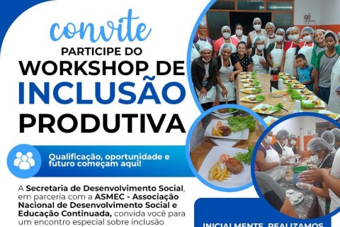 Workshop de Inclusão Produtiva oferece cursos gratuitos de qualificação profissional em Pedro Leopoldo