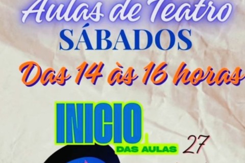 Projeto oferece aulas gratuitas de teatro em Lagoa de Santo Antônio