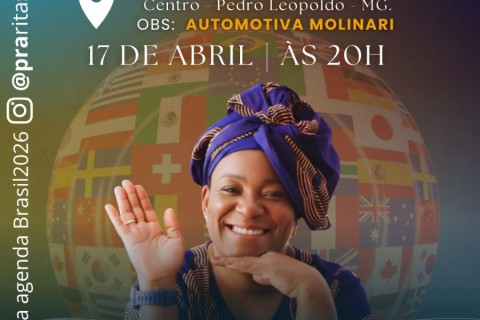 Missionária internacional realiza culto especial em Pedro Leopoldo nesta sexta-feira