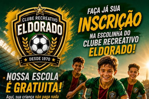 Clube Recreativo Eldorado abre inscrições gratuitas para escolinha de futebol