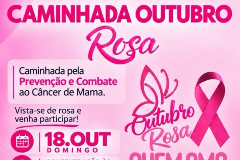 Pedro Leopoldo terá Caminhada Outubro Rosa no dia 18 de outubro