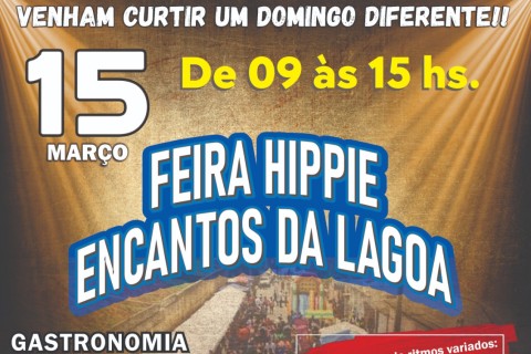 Feira Hippie Encantos da Lagoa promete cultura, gastronomia e música neste domingo em Pedro Leopoldo