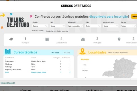 Trilhas de Futuro oferece quatro cursos técnicos gratuitos em Pedro Leopoldo