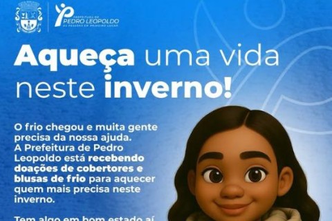 Campanha solidária:  Prefeitura  de Pedro Leopoldo  lança ação para arrecadação de  cobertores  e blusas de frio